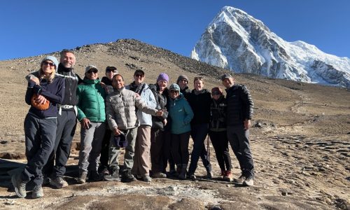 Jen Willis and team on the way to Mount Everest Base Camp